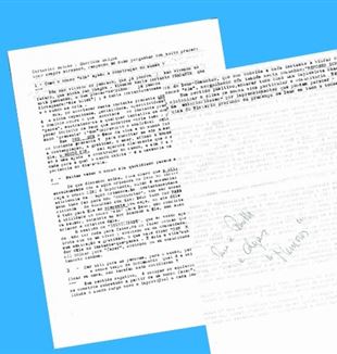 A carta datilografada