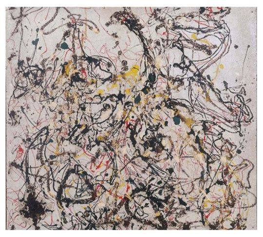 Detalhe do quadro Number One, de Jackson Pollock. 