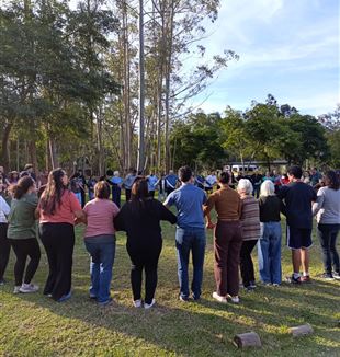 Quadrilha durante o dia de convivência