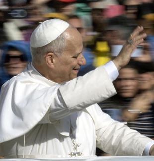 O Papa Leão XIV na Praça de São Pedro para a audiência com os educadores (©Alessia Giuliani / Catholic Press Photo)