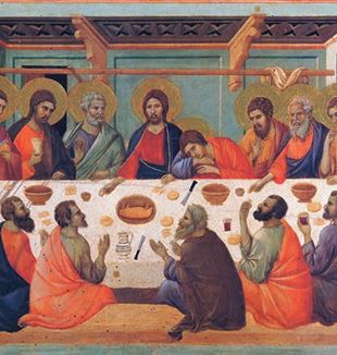 Duccio di Buoninsegna (c. 1260 – 1318), Maestà (verso), A Última Ceia. Museu da Obra Metropolitana, Siena, Itália. Foto: ©️ Artefato/Alamy.