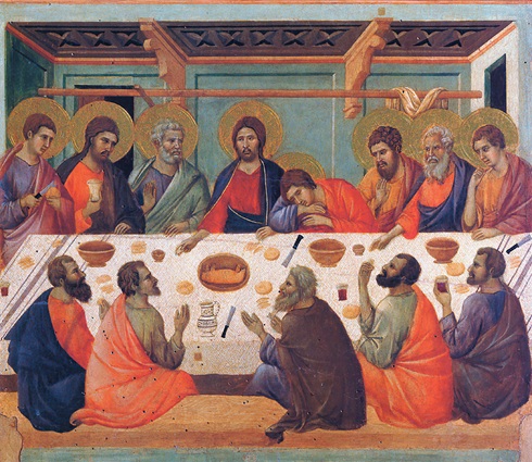 Duccio di Buoninsegna (c. 1260 – 1318), Maestà (verso), A Última Ceia. Museu da Obra Metropolitana, Siena, Itália. Foto: ©️ Artefato/Alamy.